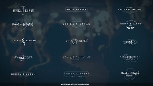 Elegant Wedding Titles Pack with Cursive Typography