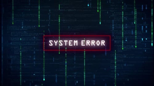 System Error Digital Glitch Text Animation