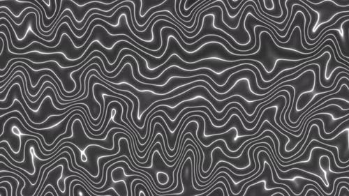 Abstract Flowing White Glowing Topographic Lines Background
