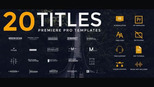 Modern Clean Minimal Animated Titles for Video Projects