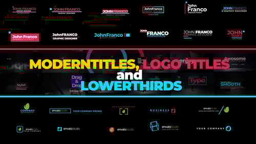 Modern Animated Titles Lower Thirds and Logo Reveals