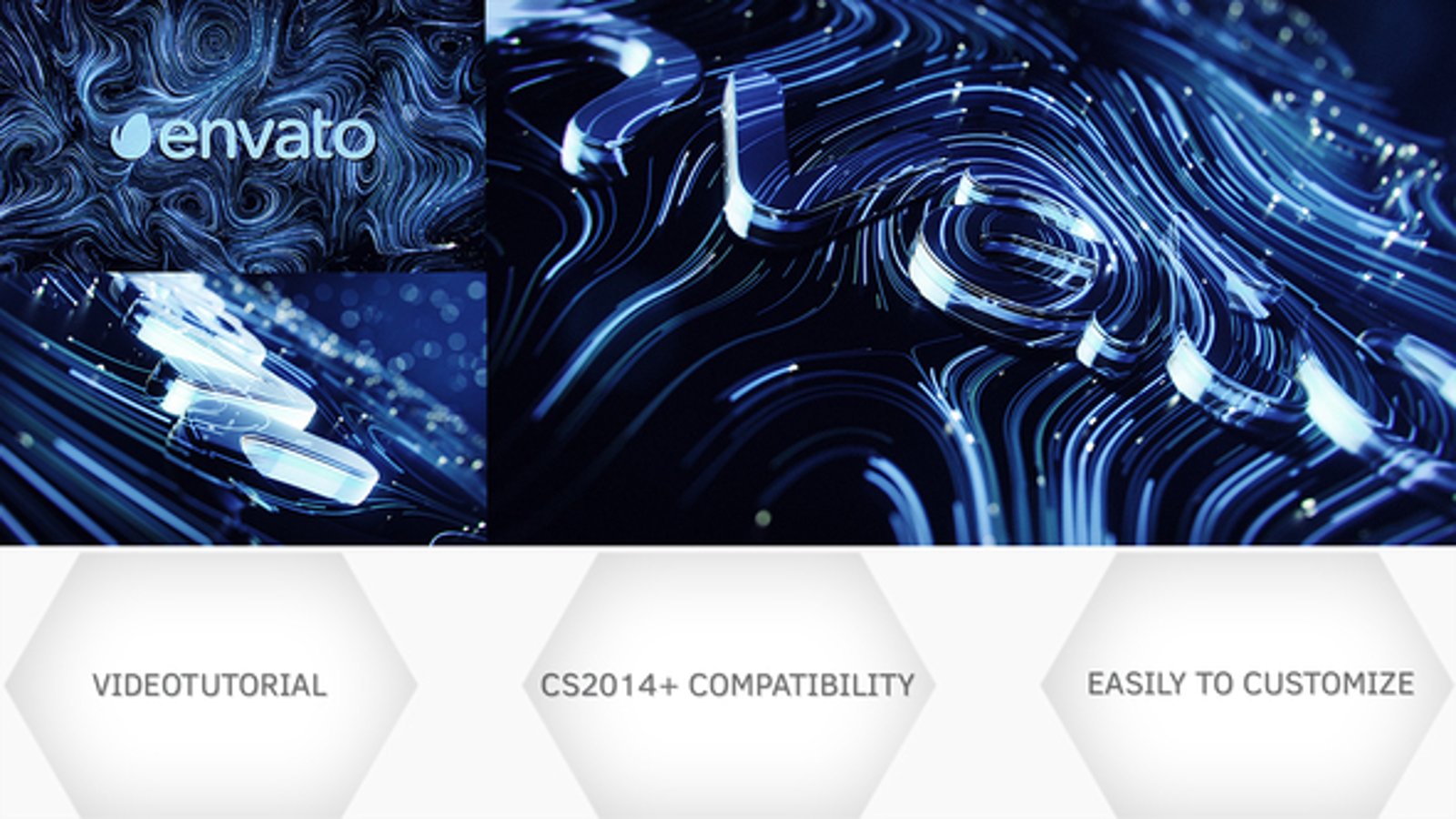Fluid Abstract Lines Logo Reveal with Particle Effects, Logo Stings ft