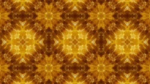 Shining X Shape Gold Kaleidoscope Loop 4K