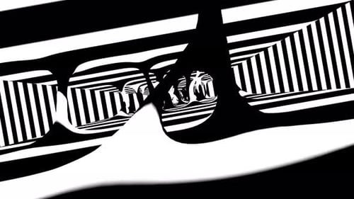 Hypnotic Black and White Striped Optical Illusion Loop