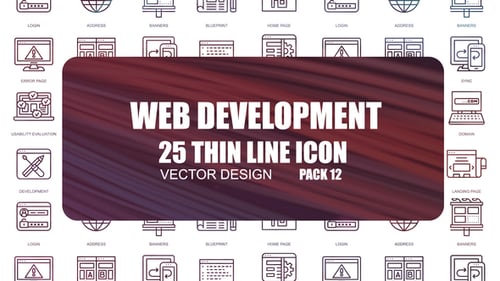 Webentwicklung — Thin Line Icons