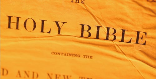 Close Up of an Antique Holy Bible