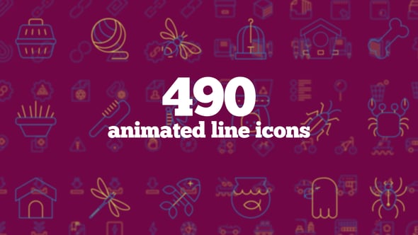 Clean Animated Line Icons for Diverse Digital Projects, Elements ft ...