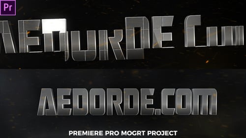 Dynamic Metallic Blocks Text Reveal Intro