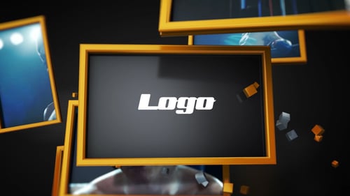 Dynamic Geometric Frames Slideshow with Modern Text Reveals