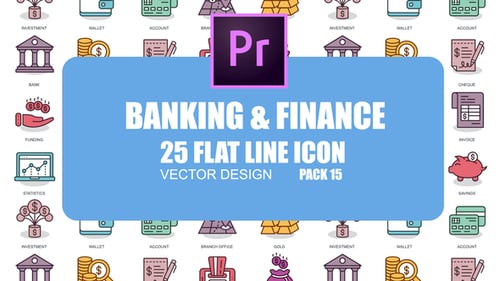 Banking And Finance – Flat Animation Icons (MOGRT)
