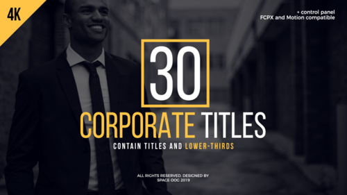 Modern Business Titles and Lower Thirds Pack