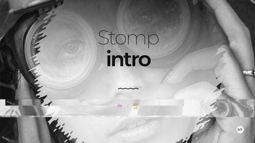 Energetic Glitch Slideshow Opener with Kinetic Text Effects