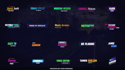 Colorful Glitch Titles