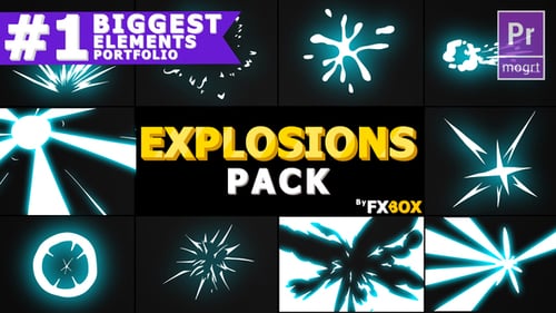 Explosion Elements Pack | Premiere Pro Motion Graphics Template