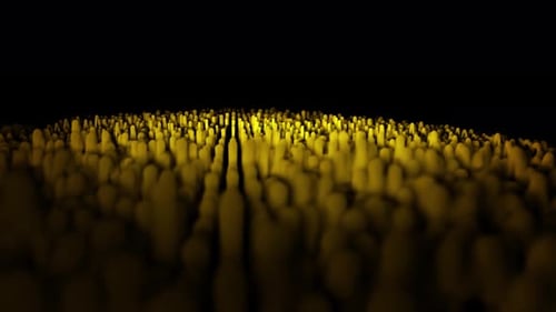 Dynamic Golden Waveform Field Background Animation