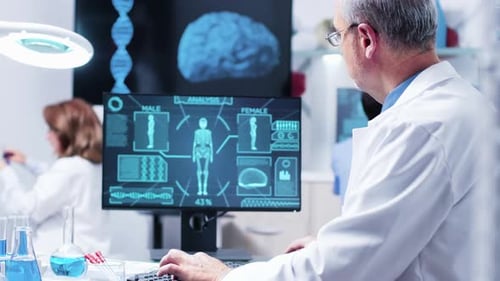 Scientists Working on Medical Research in Laboratory