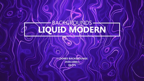 Abstract Liquid Modern Flowing Lines Looped Background