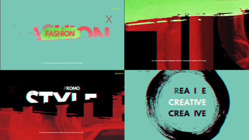 Glitch Kinetic Typography Opener with Bold Brush Strokes