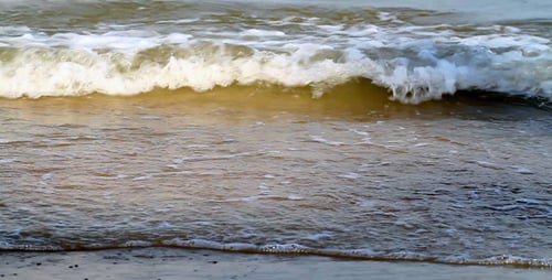 Beach And Wave Close up