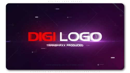 Futuristic Digital Logo Reveal with Abstract Tech Elements