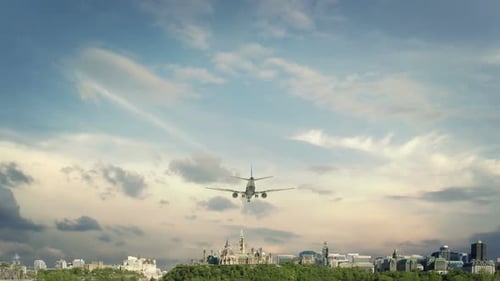 Airplane Landing Ottawa Canada