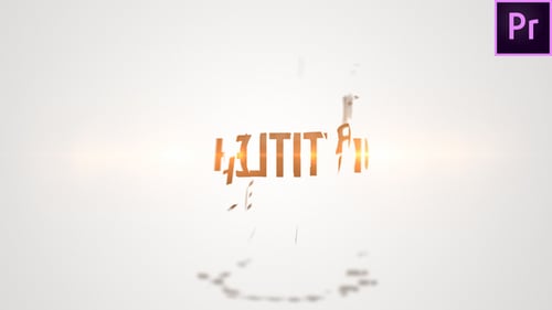 Elegant Rotating Text Title Reveal with Light Flares