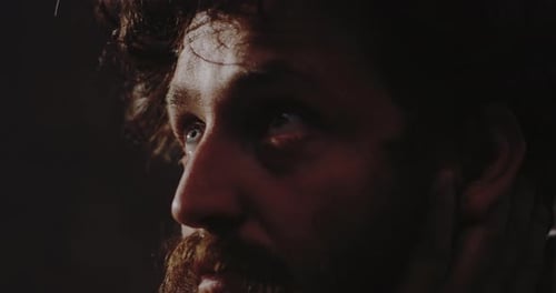 Depressed Drug Addict Staring Away