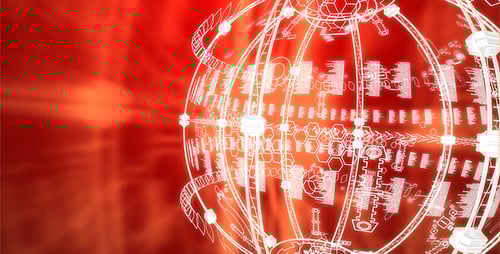 Futuristic Digital Global Network Technology HUD Element