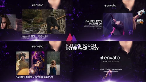 Interface de toque do futuro Lady