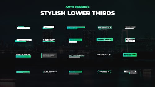 20 Stylish Lower Thirds | Auto Resizing Text