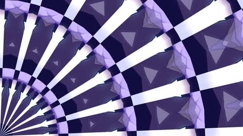 Leuchtendes lila Kaleidoskop mit leuchtenden Mustern