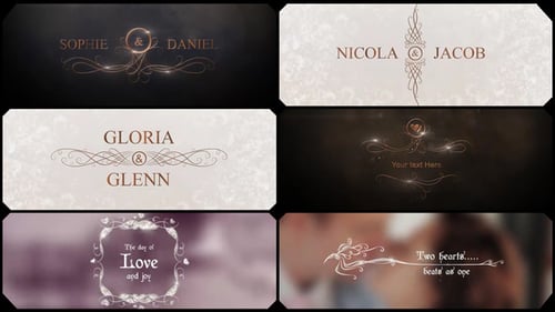 Elegant Wedding Titles & Romantic Slideshow Opener