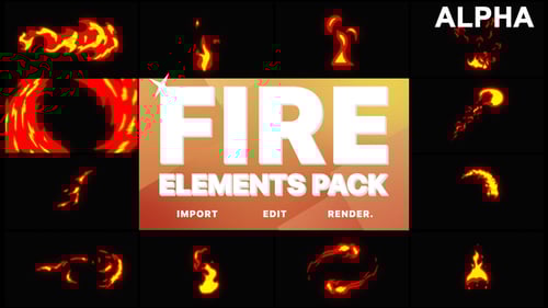 2D Cartoon Fire and Flame Animation Pack