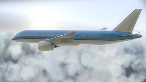 Passagier über den Wolken