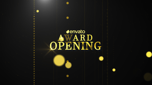Elegant Golden Awards Show Opener with 3D Frames