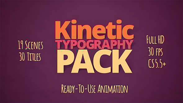 Cover for Kinetic Typography Pack