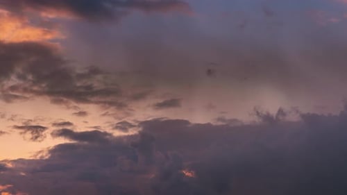 Time Lapse of a Cloudy Sunset Sky