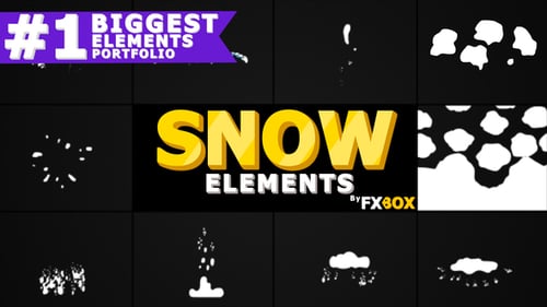 Hand-Drawn Winter Snow Elements Animation Pack