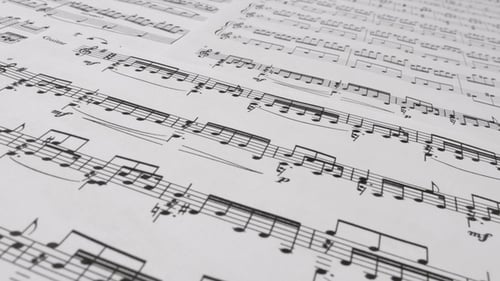 Detailed Sheet Music Panning View
