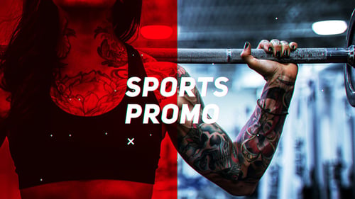 Dynamic Sports Promo Opener with Glitch Effects