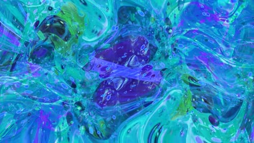 Dynamic Abstract Fluid Liquid Paint Flowing Motion Background