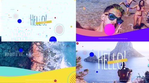 Dynamic Summer Holiday Opener with Animated Geometric Shapes