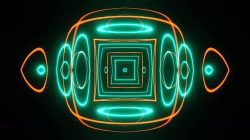 Concert Animated Pulsating Abstraction of Neon Color