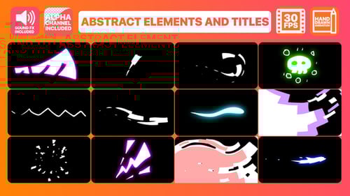 Animated Abstract Elements and Dynamic Titles Pack