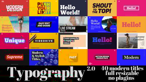 Dynamic Kinetic Typography Title Pack for Modern Videos
