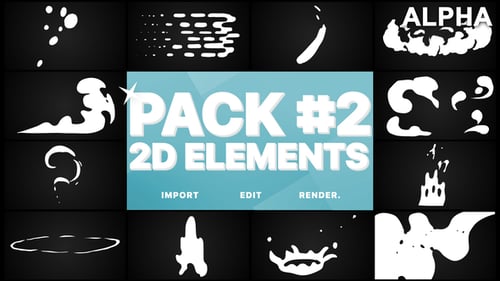 Dynamic Hand-Drawn 2D Cartoon Flash FX Elements Pack
