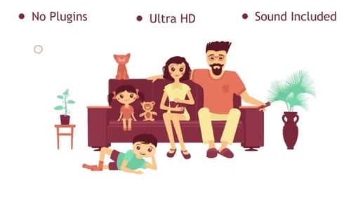 Flat Design Family TV Logo Reveal