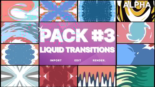 Dynamic Liquid Transitions Pack for Video Editing