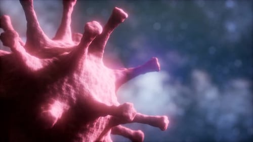 Animated 3D Microscopic Virus Particle Rotation
