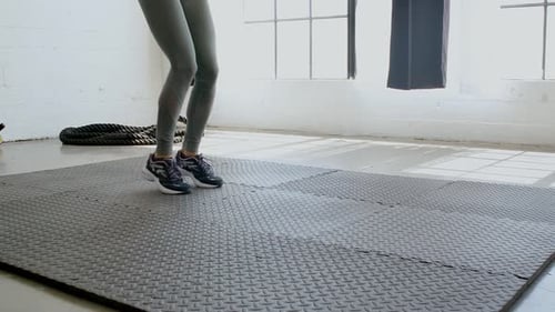 Athletic Woman Working Out